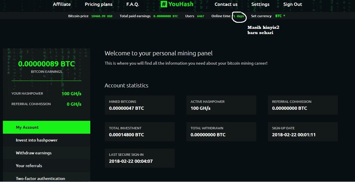 &#91;+UPDATE&#93; New Cloudmining HYIP -FREE 100 G/HS- , Manfaatin Sebelum SCAM!! 