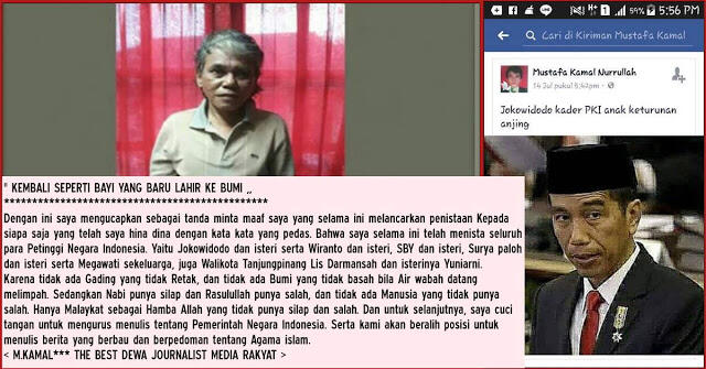 Tersangka Penghina Jokowi-Iriana Keturunan China dan PKI Minta Maaf