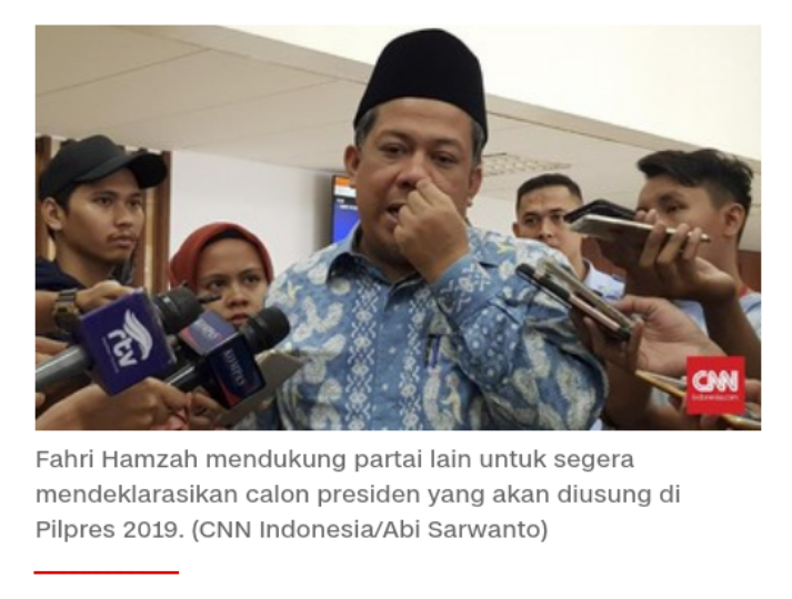 Fahri Hamzah Ucapkan Selamat PDIP Usung Jokowi Jadi Capres