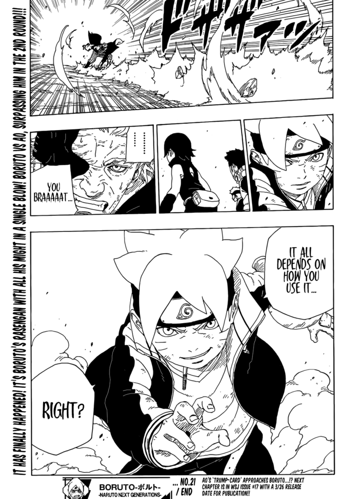 Boruto Manga Chapter 20 Preview The Legend Again Boruto Vs Ao