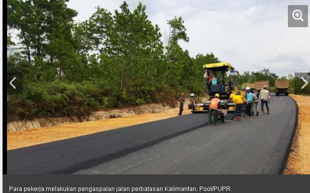 Tiga Tahun Jokowi, Jalan Perbatasan Kalimantan Tembus 1.488 Km