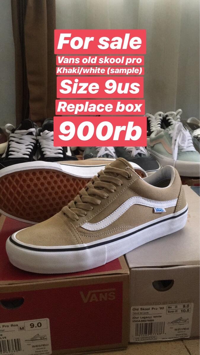 vans old skool khaki white