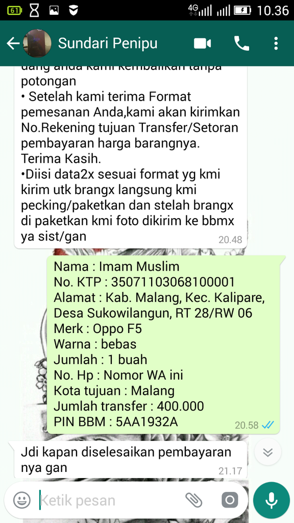 Mengerjai Sundari Olshop Si Penipu Online