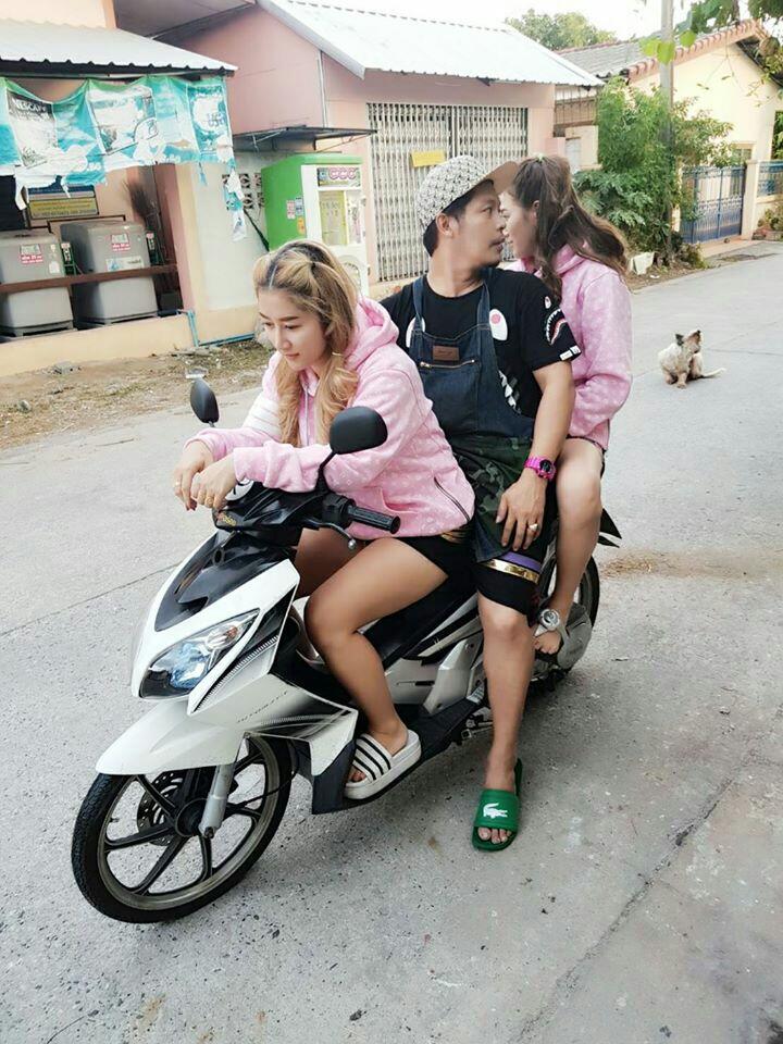 Punya Dua Istri Cantik Seksi dan Hidup Harmonis, Pria Thailand Ini Jadi Viral