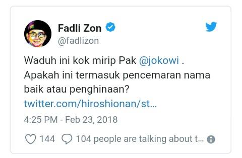 Komikus Jepang Ejek Jokowi, Ini Respons Fahri dan Fadli Zon