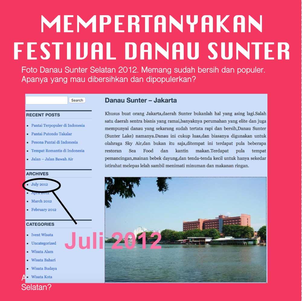 Klaim Sulap Danau Sunter jadi Bersih. Gabener Lakukan Pembohongan Publik?