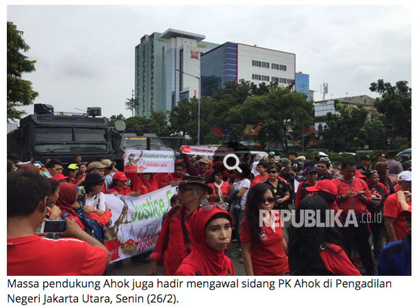 Massa Pro dan Kontra Ahok Mulai Berdatangan ke PN Jakut