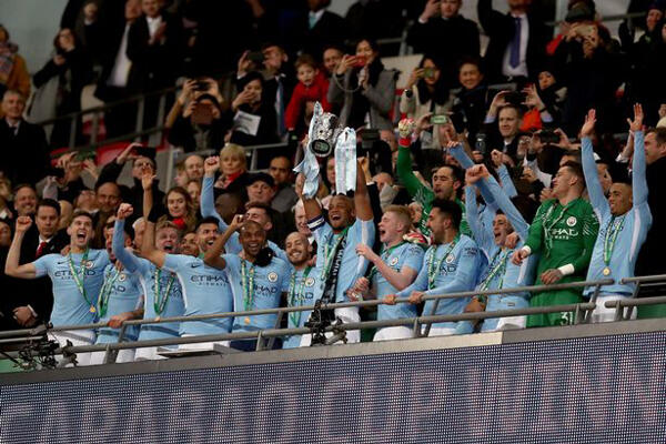 Manchester City Raih Trofi Piala Liga Inggris