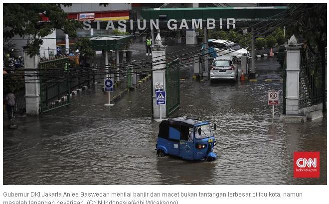 Anies Sebut Tantangan Terbesar Jakarta Bukan Banjir dan Macet