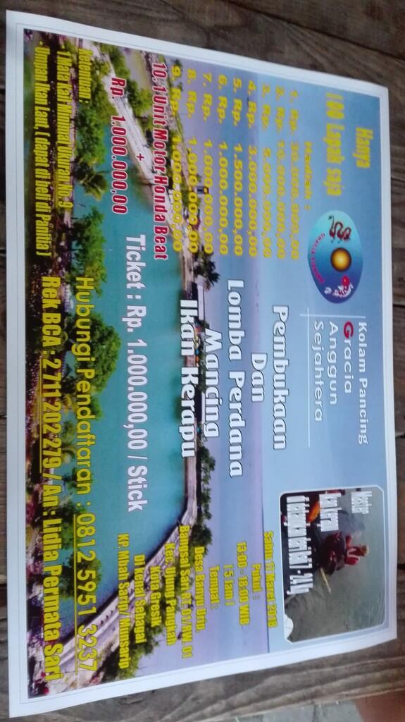 Info buat penggila lomba mancing eksekutif (dr berbagai kota) bulan maret 2018