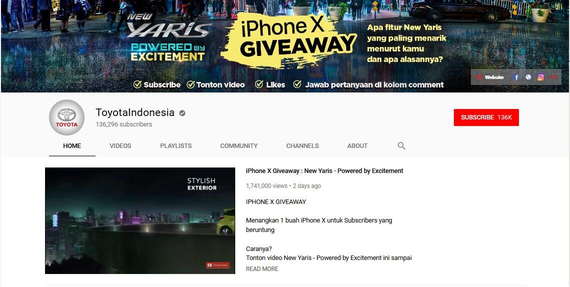 Youtube Channel Toyota Indonesia Raih Silver Play Button dari Google