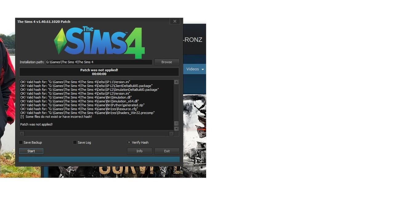 Patch failed