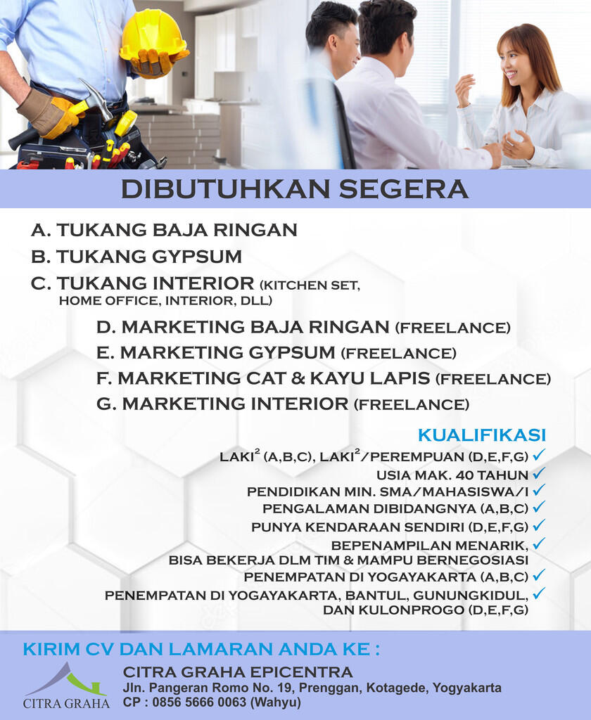 Lowongan Kerja Marketing Freelance untuk Jogja dan Sekitarnya