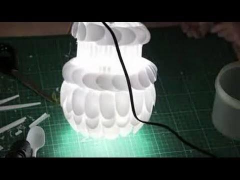 &#91;Kreatif&#93; Membuat Lampu Hias Dari Sendok Plastik
