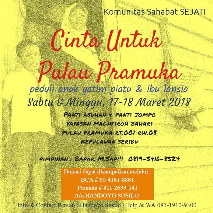 Cinta Untuk Pulau Pramuka - Peduli Anak Yatim Piatu & Ibu Lansia | Kaskus