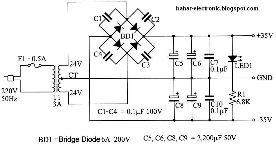 Dioda Bridge Paralel dengan Capasitor