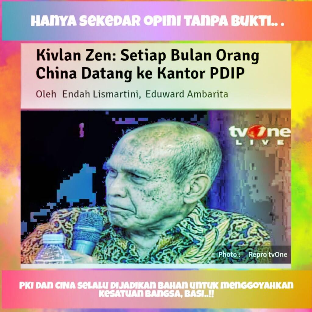Kivlan Zen, Purnawirawan TNI Produsen Fitnah dan Hoax soal PKI