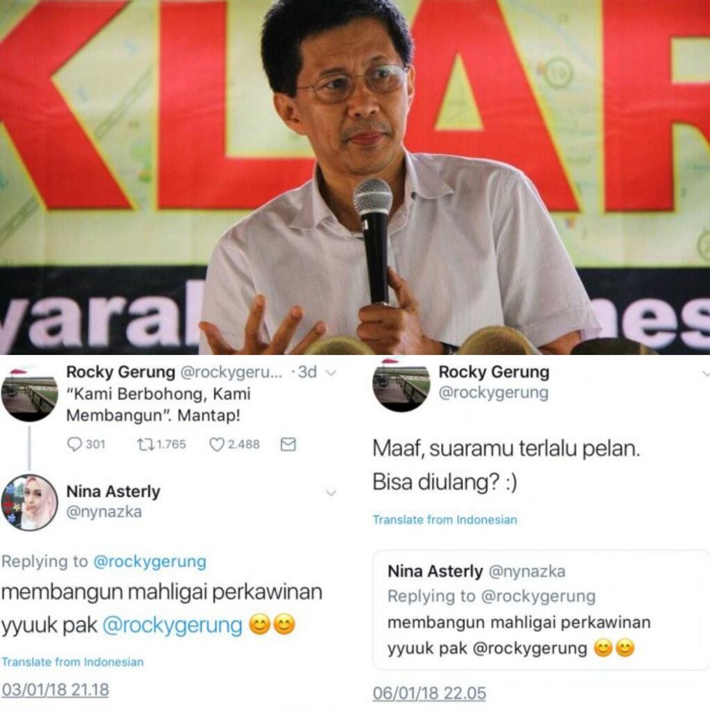 Ketika Pengamat Politik Rocky Gerung Digoda Wanita Cantik untuk Menikah, Begini Respo