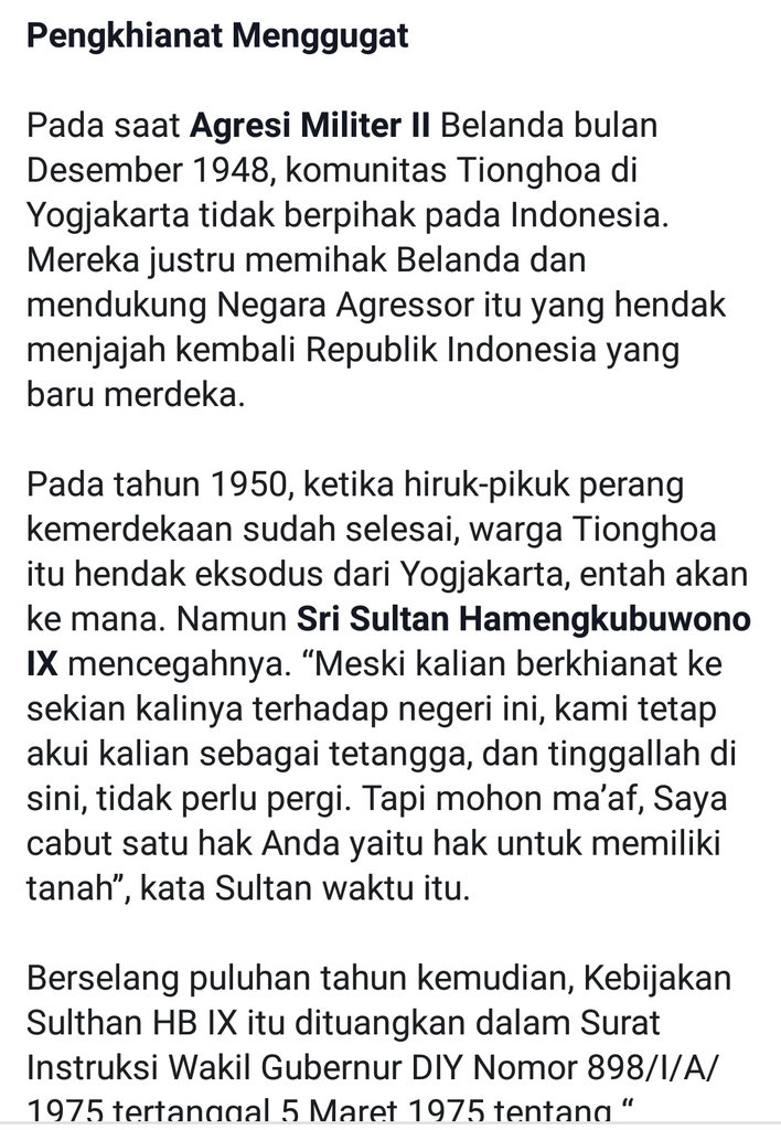 Larangan warga keturunan memiliki tanah di Jogja: Penggugat diancam akan diusir