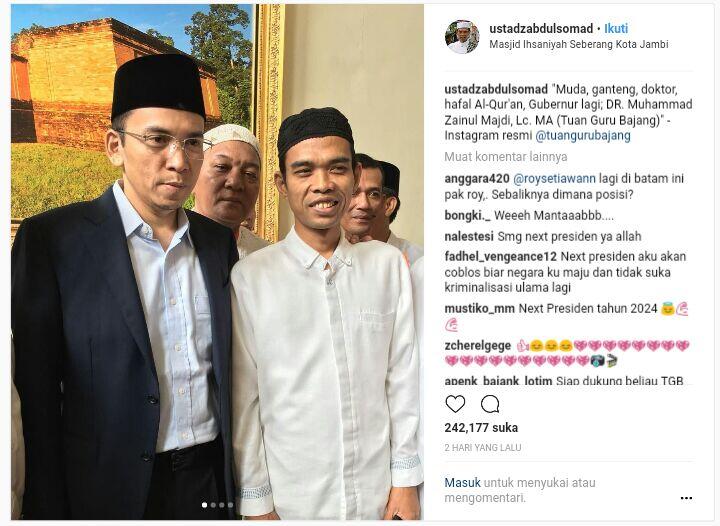 Abdul Somad Puji Gubernur Ganteng yang Hafal Alquran Ini