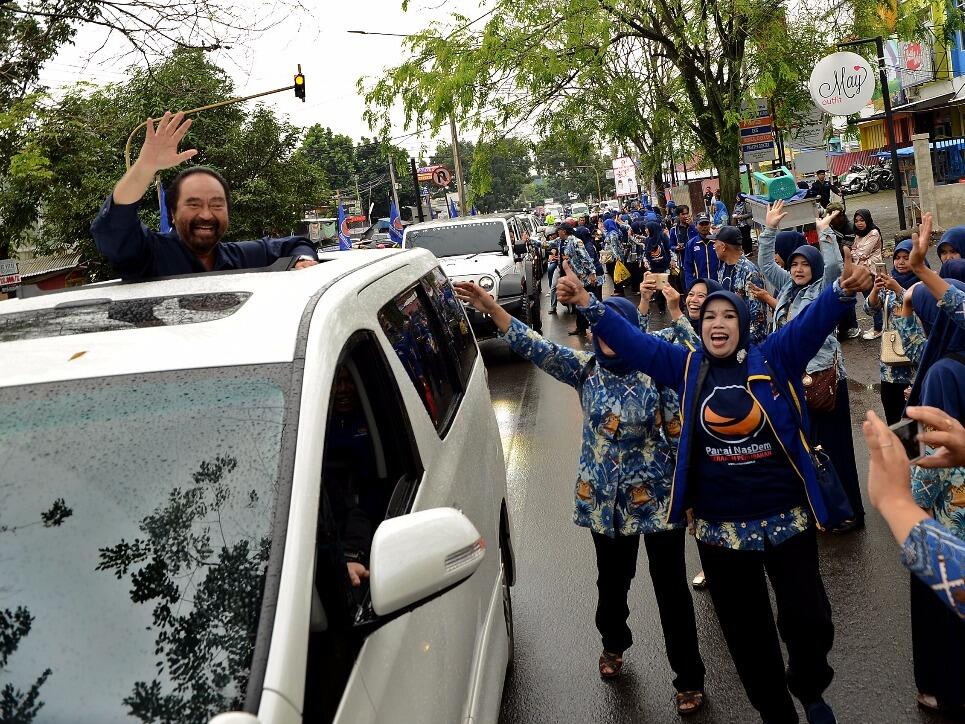 Surya Paloh Disambut Meriah di Cianjur