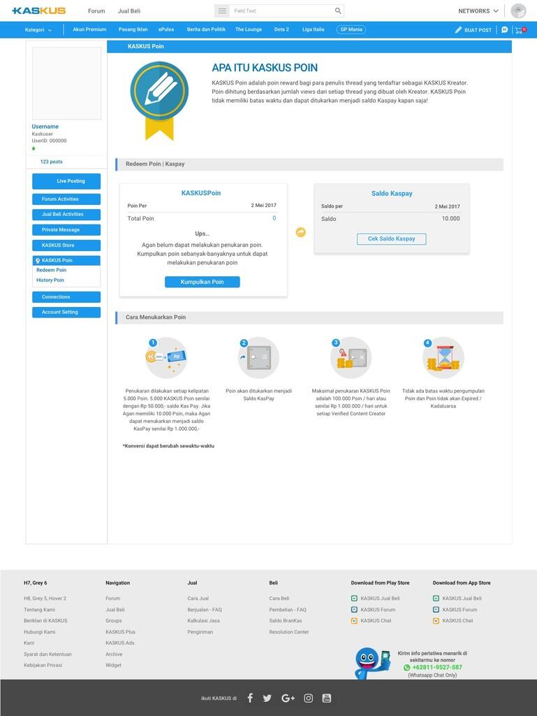 Info Penting! Pemisahan KASKUS Poin dari Microsite Kreator