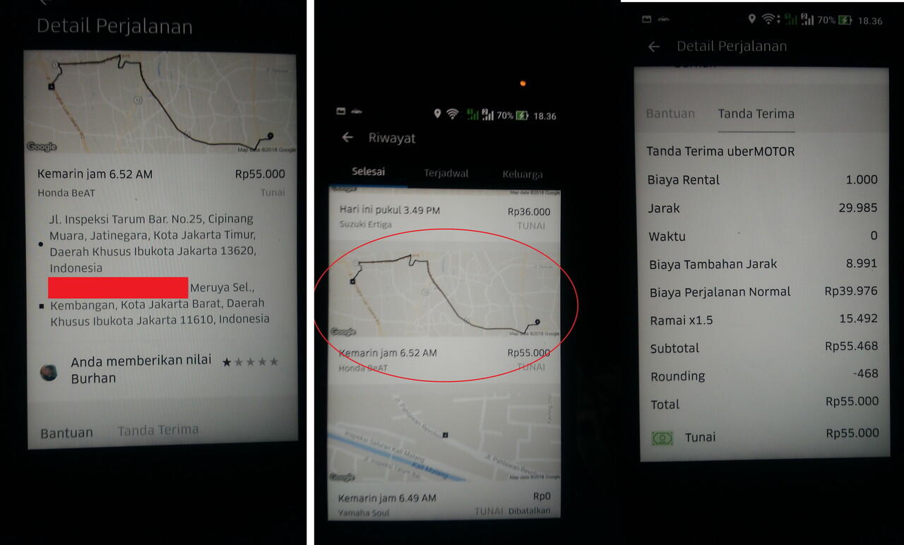 Pemerasan oleh oknum driver uber motor