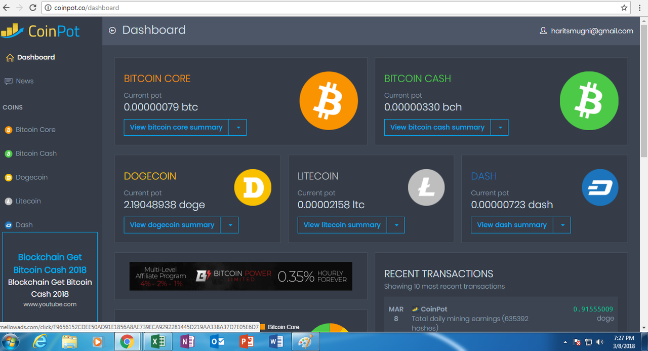 DUDUK SANTAI DAPAT DOGE,DASH, LTC, BTC 100% LEGIT (Mining dan Faucet)