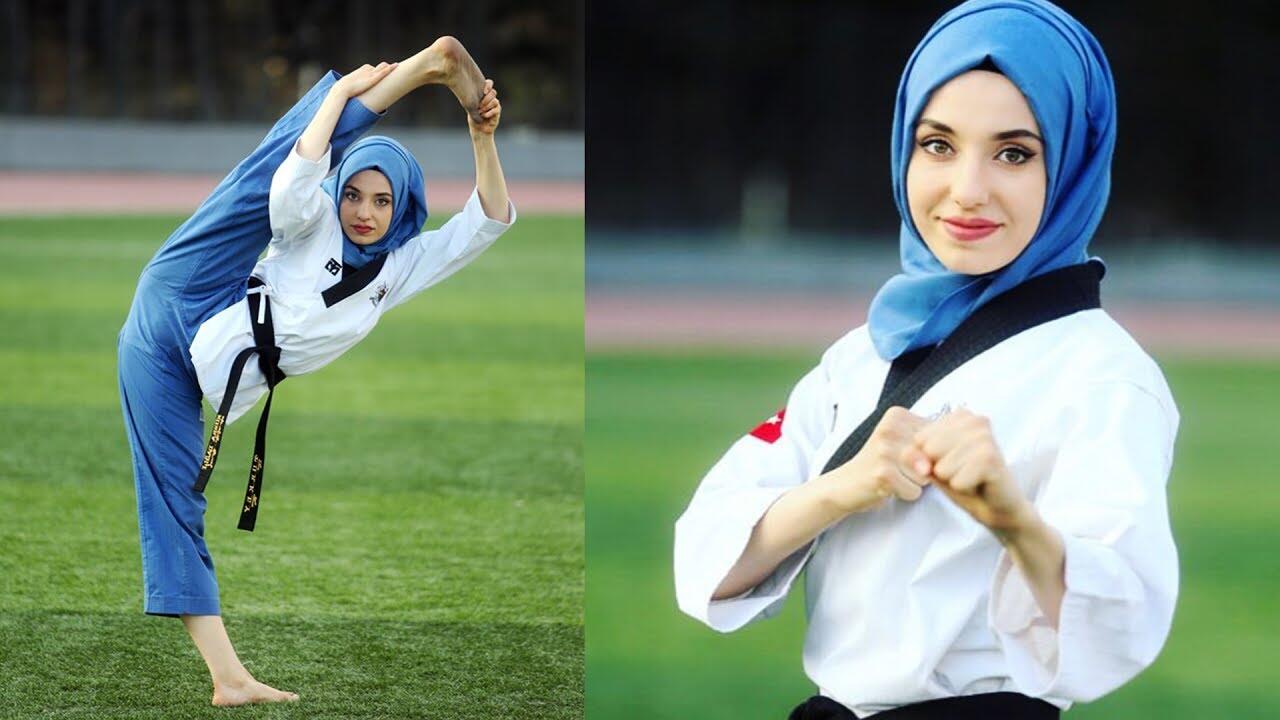 Yuk Intip Pesona Kubra Dagli, Hijaber Cantik Juara Dunia Taekwondo