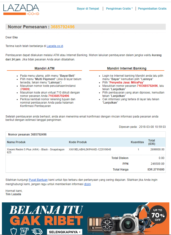 Sistem Pembayaran Lazada Perlu Diperbaiki