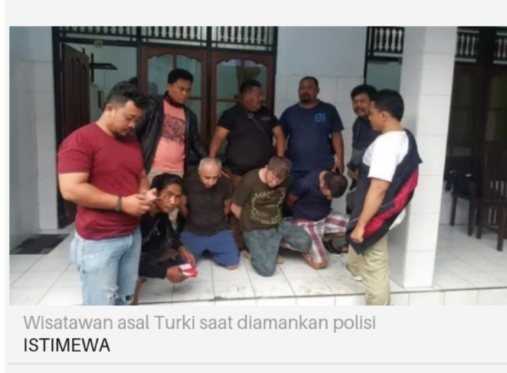 Tiga Wisatawan Asal Turki Dibekuk Polisi di Badung