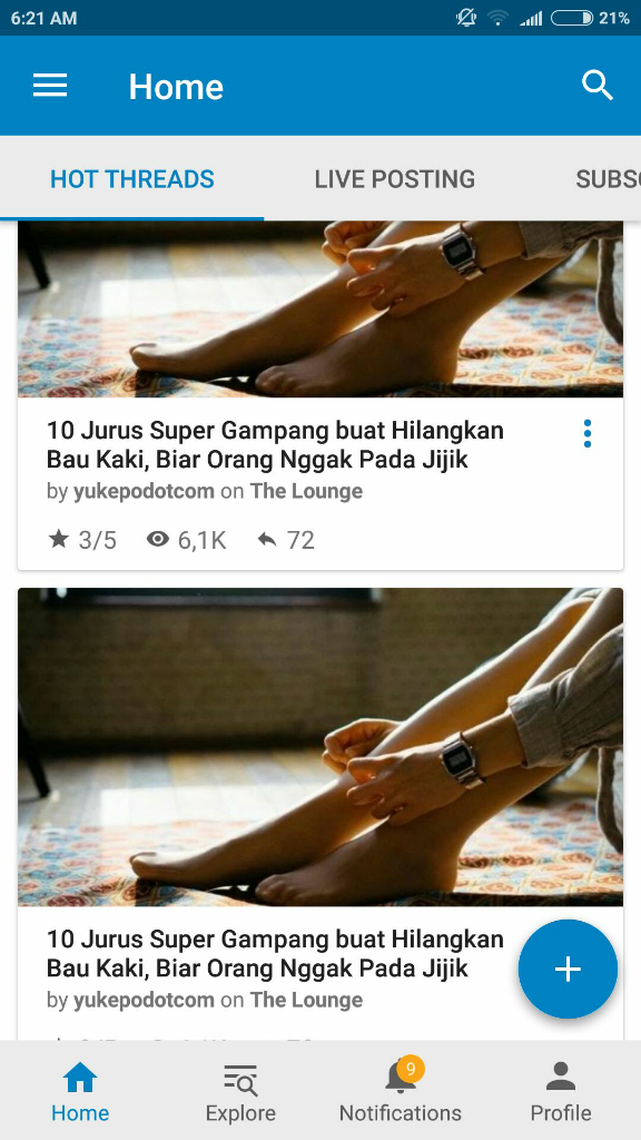 HT Double Tampilan Di Aplikasi Forum Kaskus