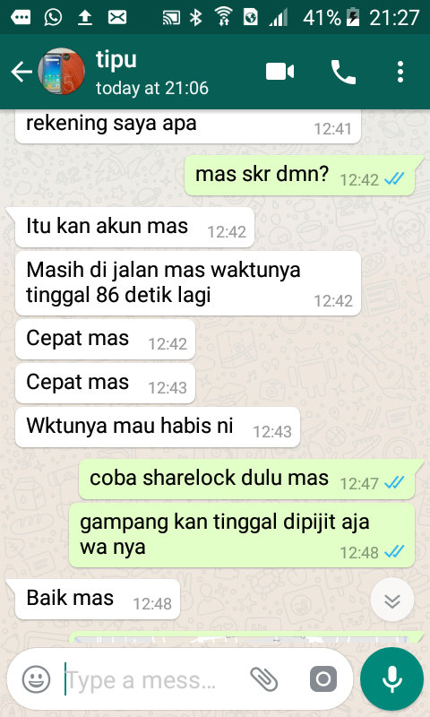 hampir kena tipu seller di to****dia dengan modus tokocash