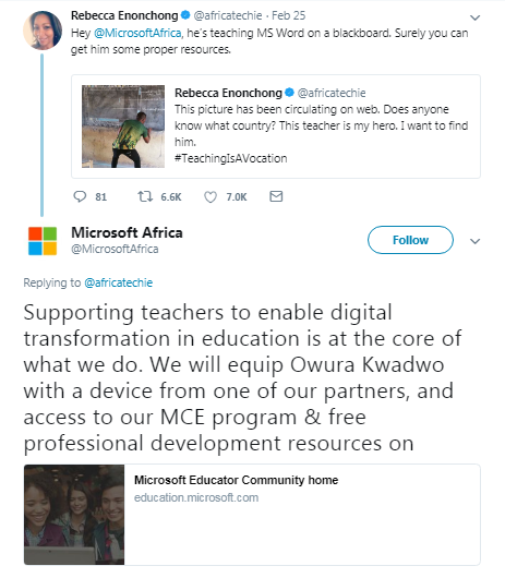 Masih Ingat kisah Guru Ghana Yang Menggambar MS Word ? Begini Tanggapan Microsoftnya