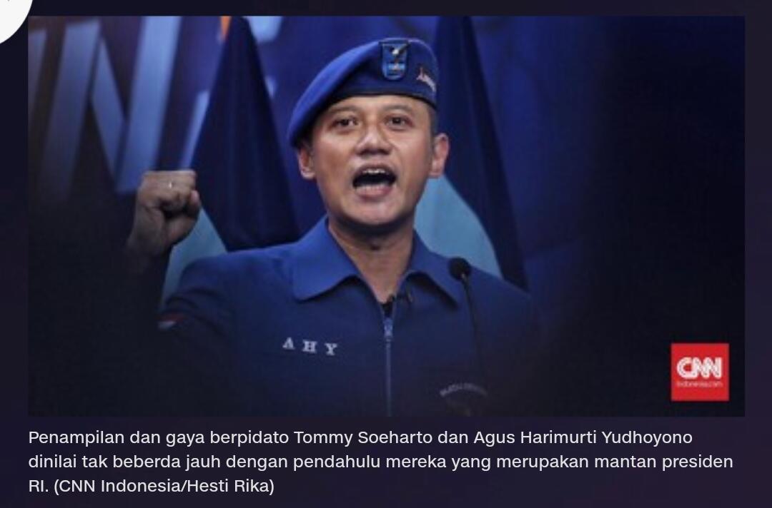 Gaya Pidato Tommy dan AHY, Buah Jatuh Tak Jauh dari Pohonnya
