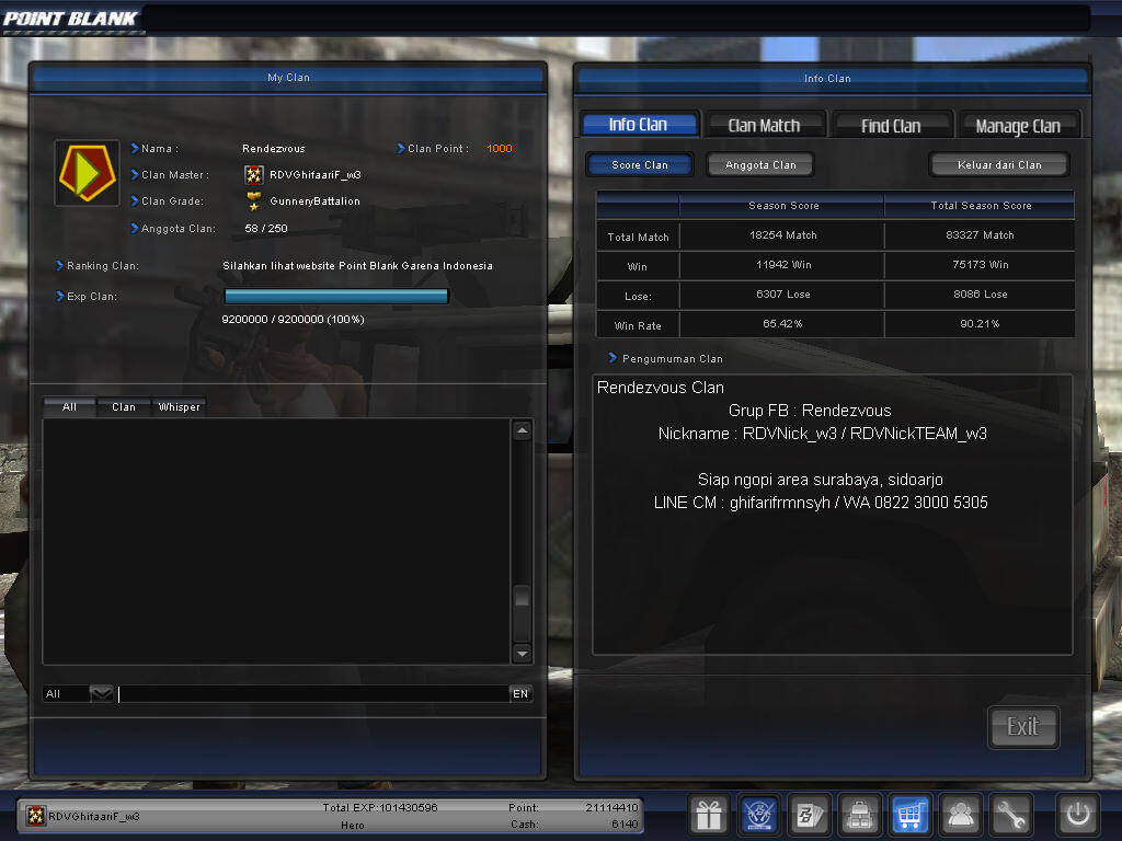 Akun Point Blank PB Garena HERO (Bintang 5) DATA LENGKAP, NO HP POLOS KILL 2,7JT