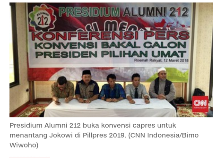 Tantang Jokowi, Presidium Alumni 212 Gelar Konvensi Capres