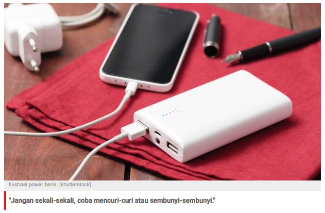 Polisi: Jangan Coba Diam-Diam Bawa Power Bank ke Pesawat!