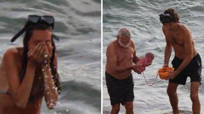 Lahirkan Bayi di Laut Merah, Bule Rusia Kagetkan Pengunjung