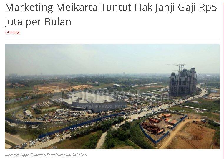 Hanya Meikarta yang Mampu Menjual Puluhan Ribu Unit Tiap Bulannya