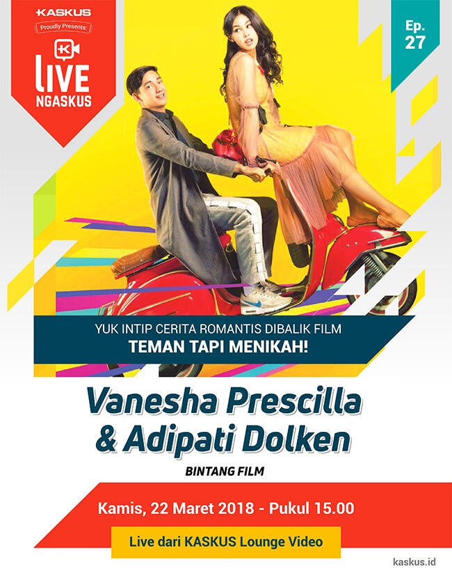 Adipati dan Vanesha Mau Berbagi Kemesraan di LIVE Ngaskus