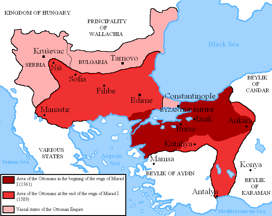 Pertempuran Maritsa I & II, Ekspansi Ottoman di Serbia - Abad ke 14