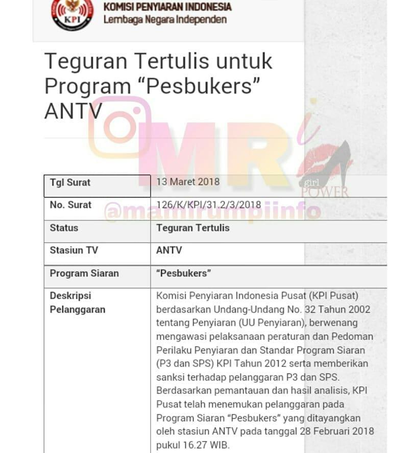 KPI Layangkan Surat Teguran untuk Pesbukers, Netizen Minta Tayangan Segera Dihentikan