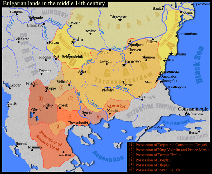 Pertempuran Maritsa I & II, Ekspansi Ottoman di Serbia - Abad ke 14