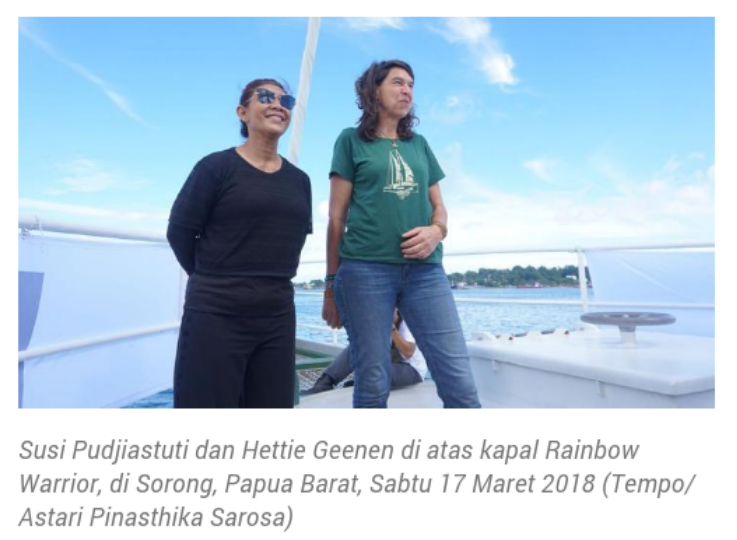 Sarapan di Kapal Greenpeace, Susi Pudjiastuti: Ini Enak Sekali