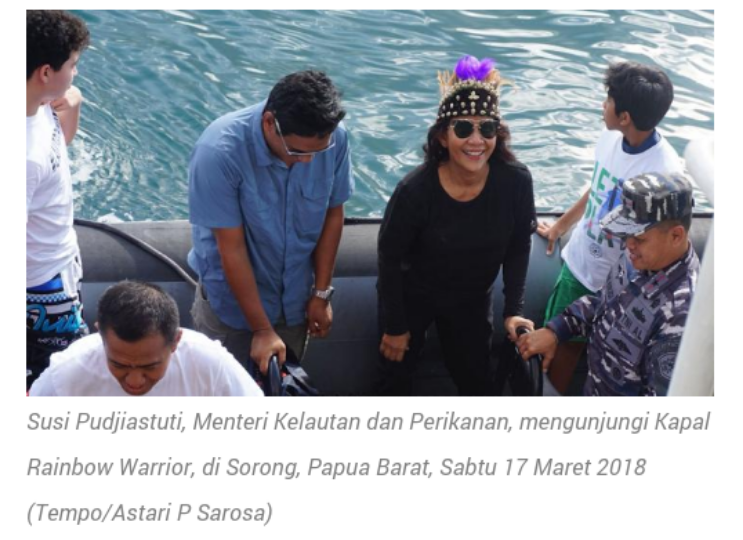 Sarapan di Kapal Greenpeace, Susi Pudjiastuti: Ini Enak Sekali