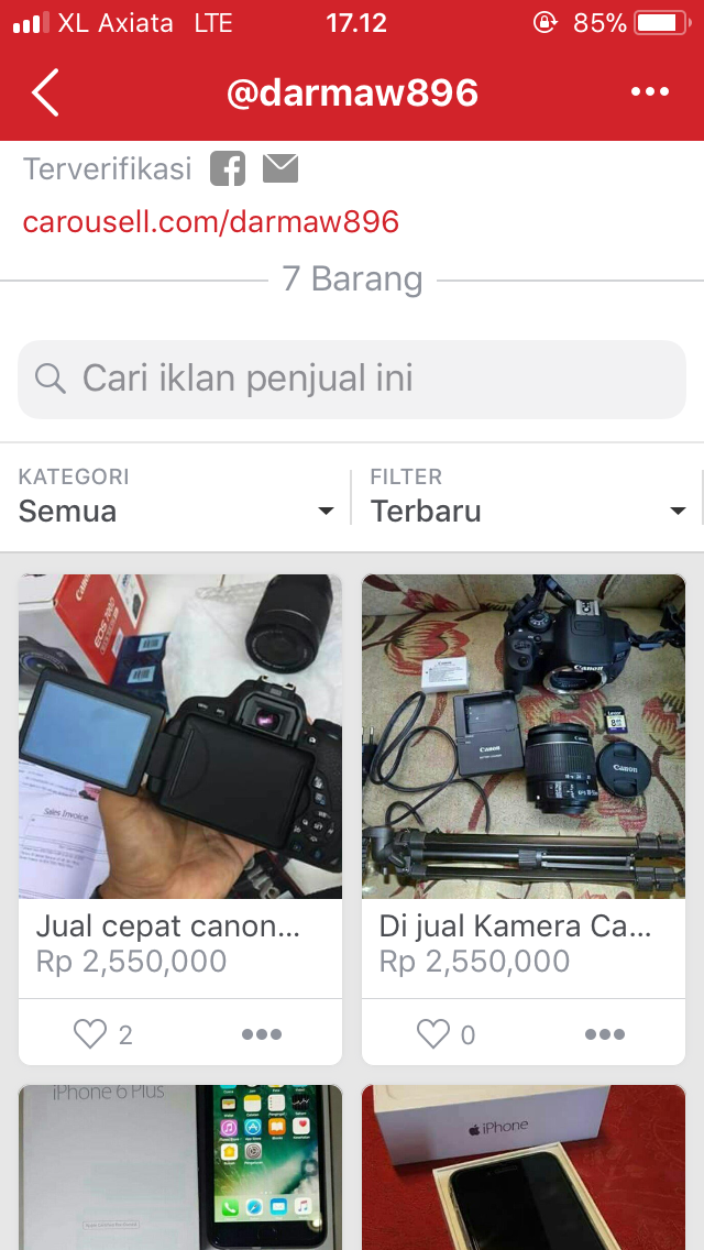 Ada yg pernah tertipu camera 700d?