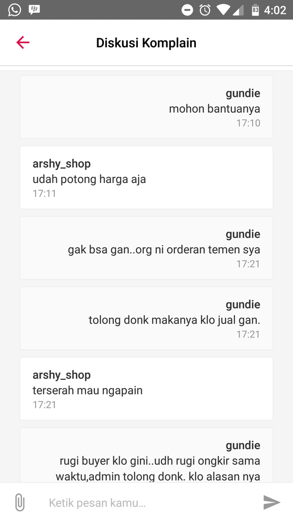 Surat Terbuka Arshy Comp/Arshy Shop/Arsy pelapak di BUKALAPAK dari PALU