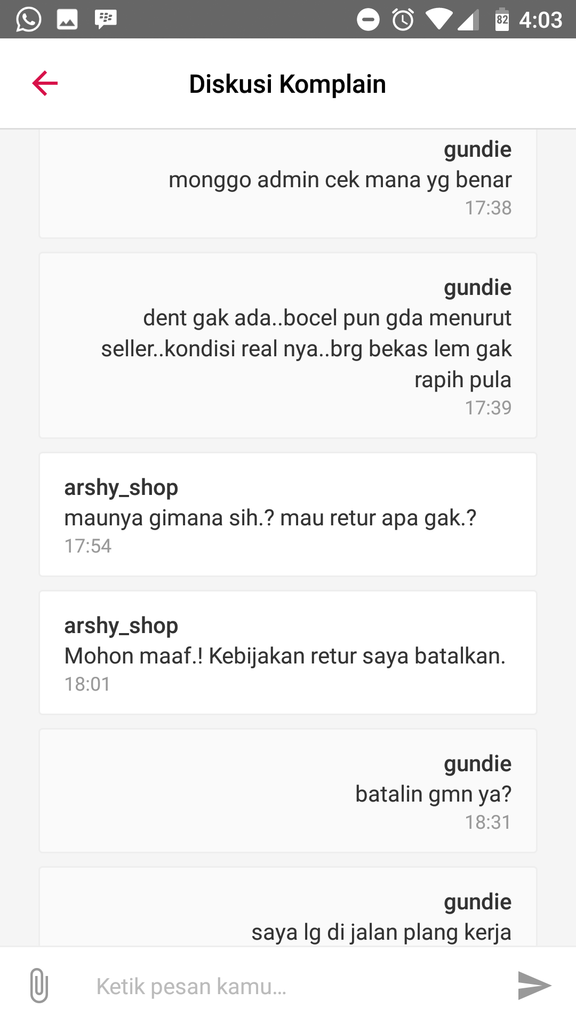 Surat Terbuka Arshy Comp/Arshy Shop/Arsy pelapak di BUKALAPAK dari PALU