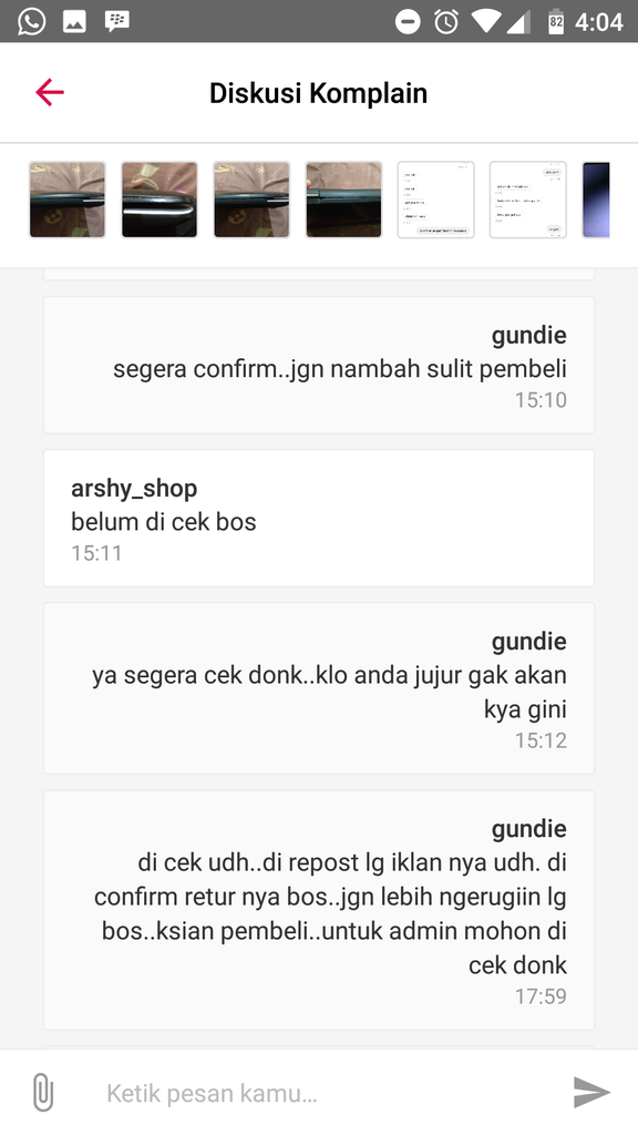 Surat Terbuka Arshy Comp/Arshy Shop/Arsy pelapak di BUKALAPAK dari PALU